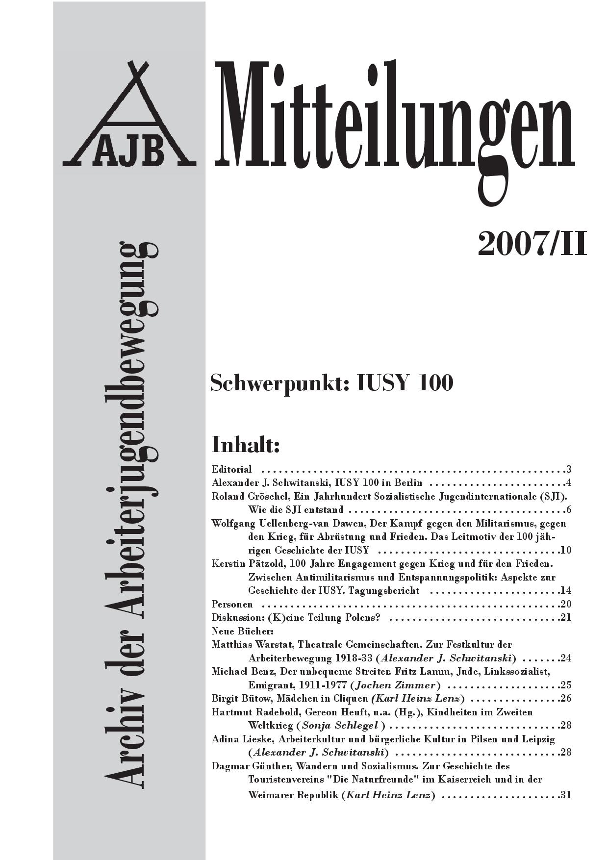 2007 II Mitteilungen Cover